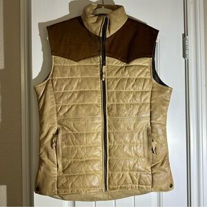 STS Ranchwear Tan and Brown Quilted Vest
